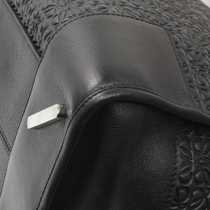 Exclusive Loewe Black Embossed Repeat Calfskin Amazona 44 — Top View