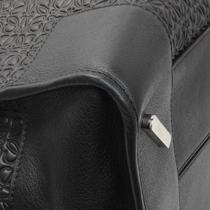 Exclusive Loewe Black Embossed Repeat Calfskin Amazona 44 — Detail View