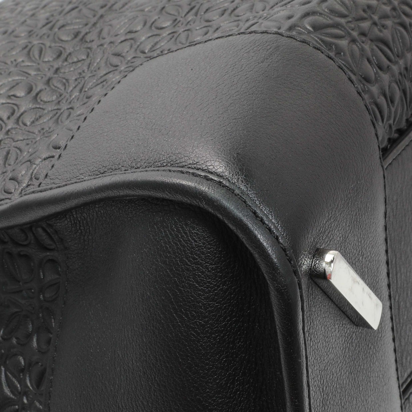 Exclusive Loewe Black Embossed Repeat Calfskin Amazona 44 — Lifestyle View