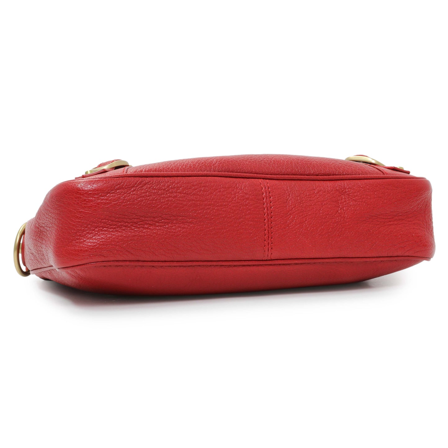 Exclusive Balenciaga Rouge Grained Chevre Leather Holiday Hip Bag — Back View