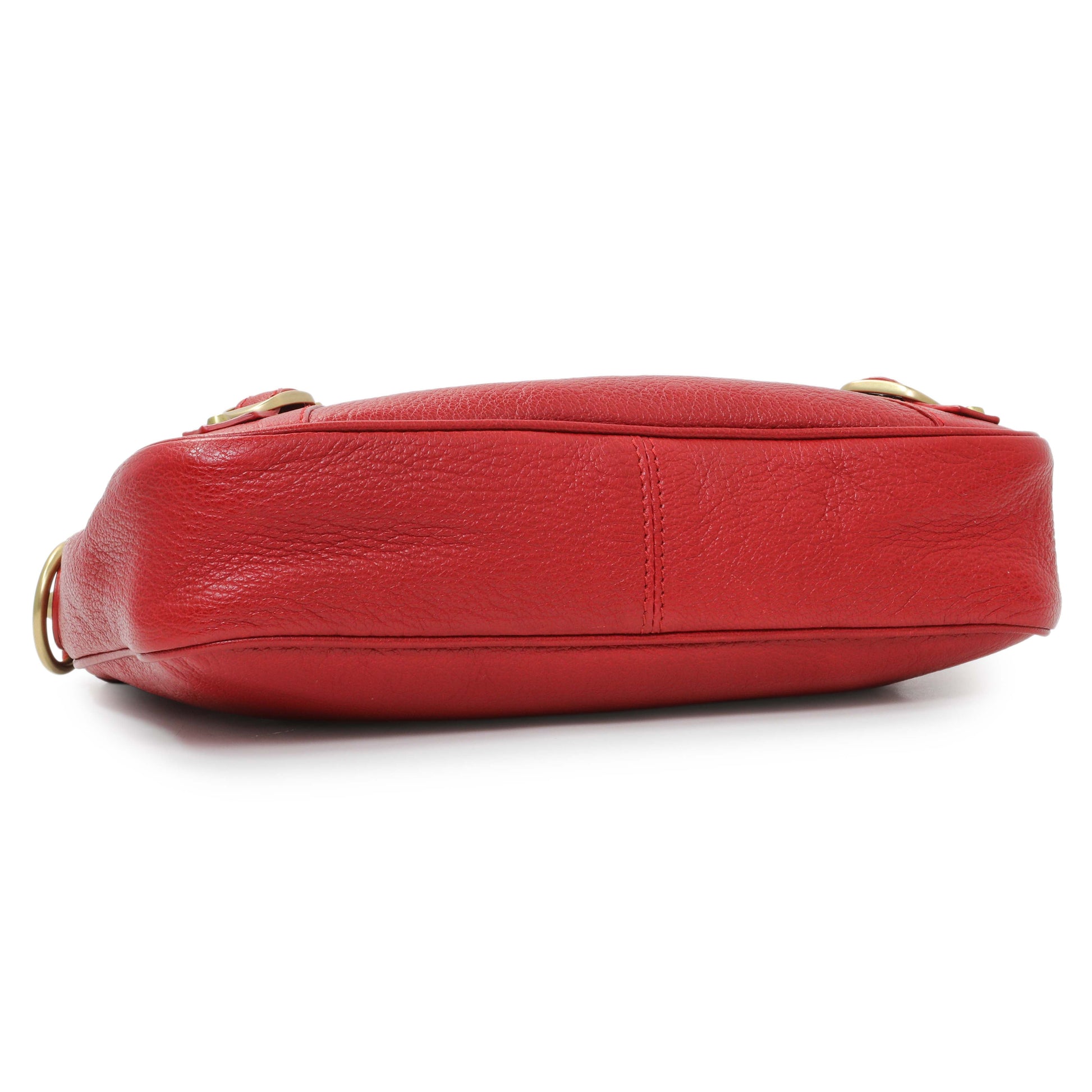 Exclusive Balenciaga Rouge Grained Chevre Leather Holiday Hip Bag — Back View