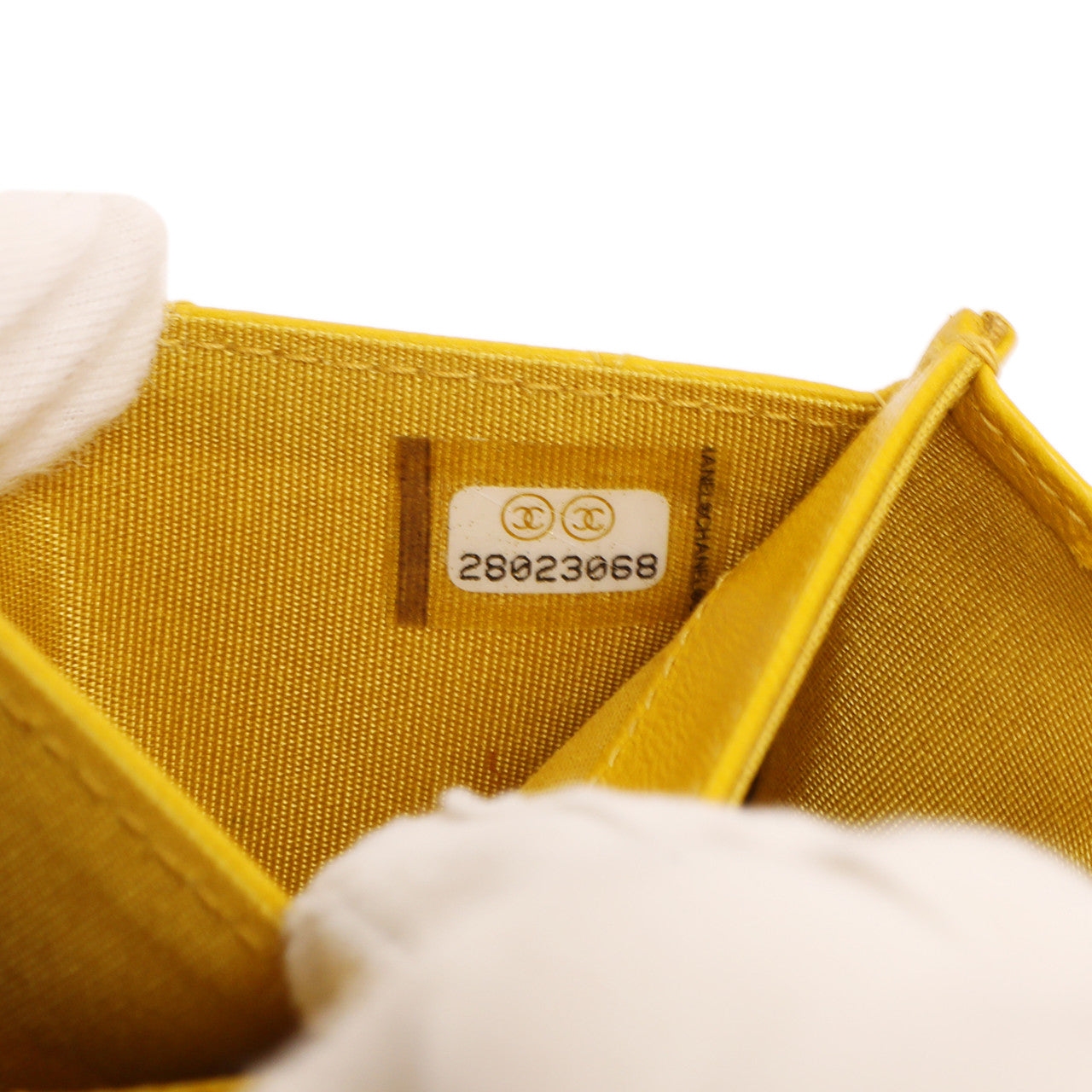 Exclusive Chanel Yellow Quilted Lambskin Boy Flap Card Holder — Alternate View 10