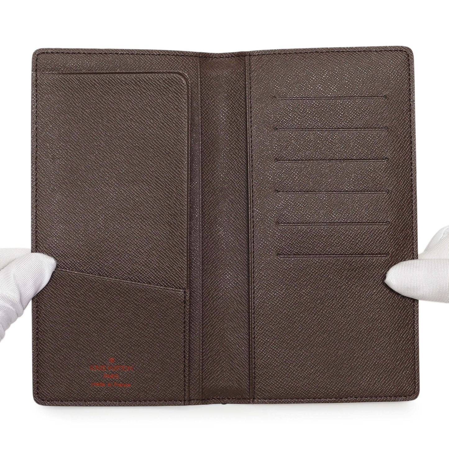 Exclusive Louis Vuitton Damier Ebene Porte-Valeurs Wallet — Top View