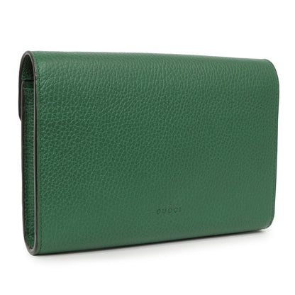 Exclusive Gucci Emerald Calfskin Mini Dionysus Chain Wallet — Side View