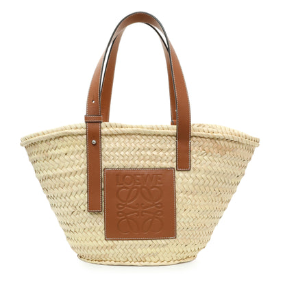 Exclusive Loewe Raffia Medium Basket Tote — Front View