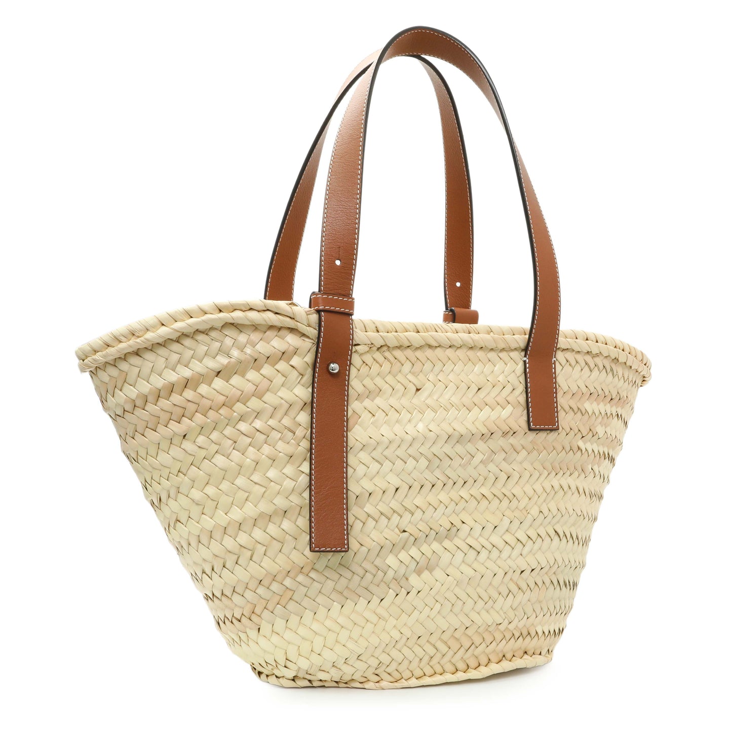 Exclusive Loewe Raffia Medium Basket Tote — Side View