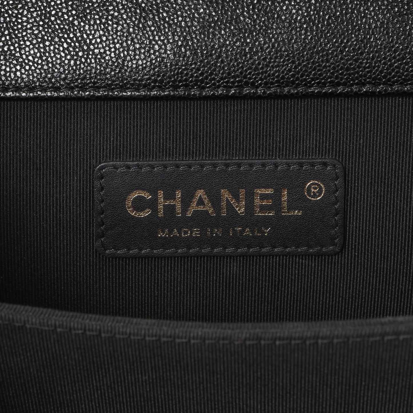 Exclusive Chanel Black Quilted Caviar North South Boy Flap — Alternate View 10