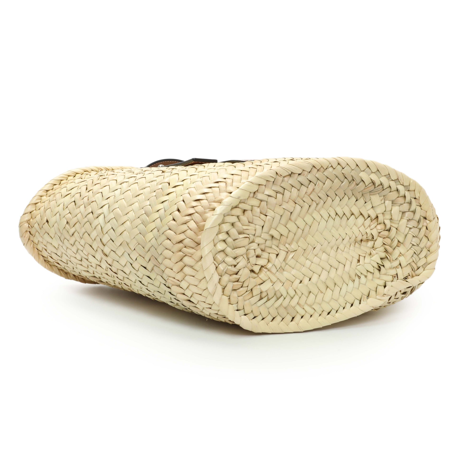 Exclusive Loewe Raffia Medium Basket Tote — Back View