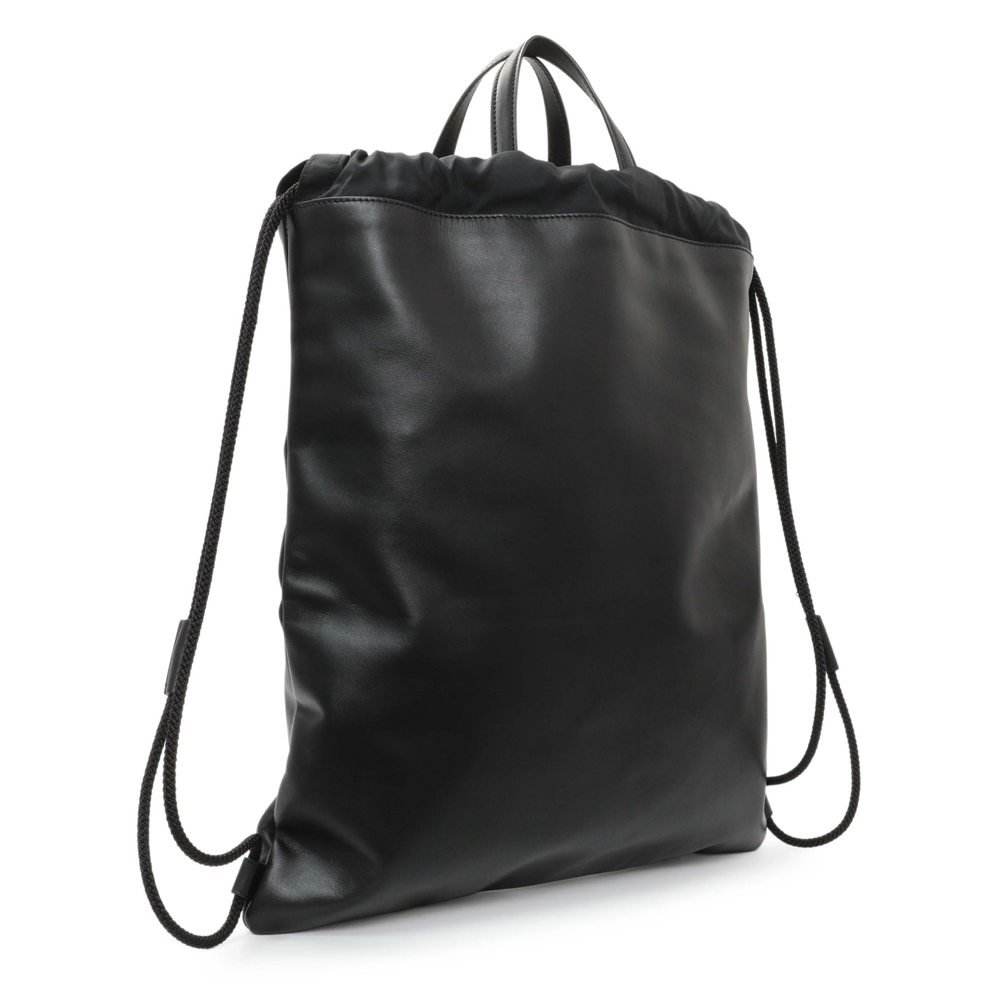 Exclusive Gucci Black Calfskin GucciGhost Drawstring Backpack — Side View