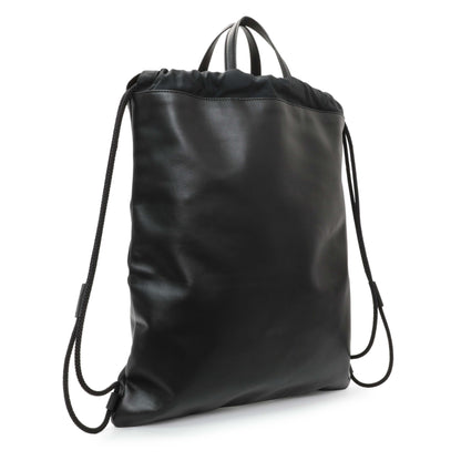 Exclusive Gucci Black Calfskin GucciGhost Drawstring Backpack — Side View