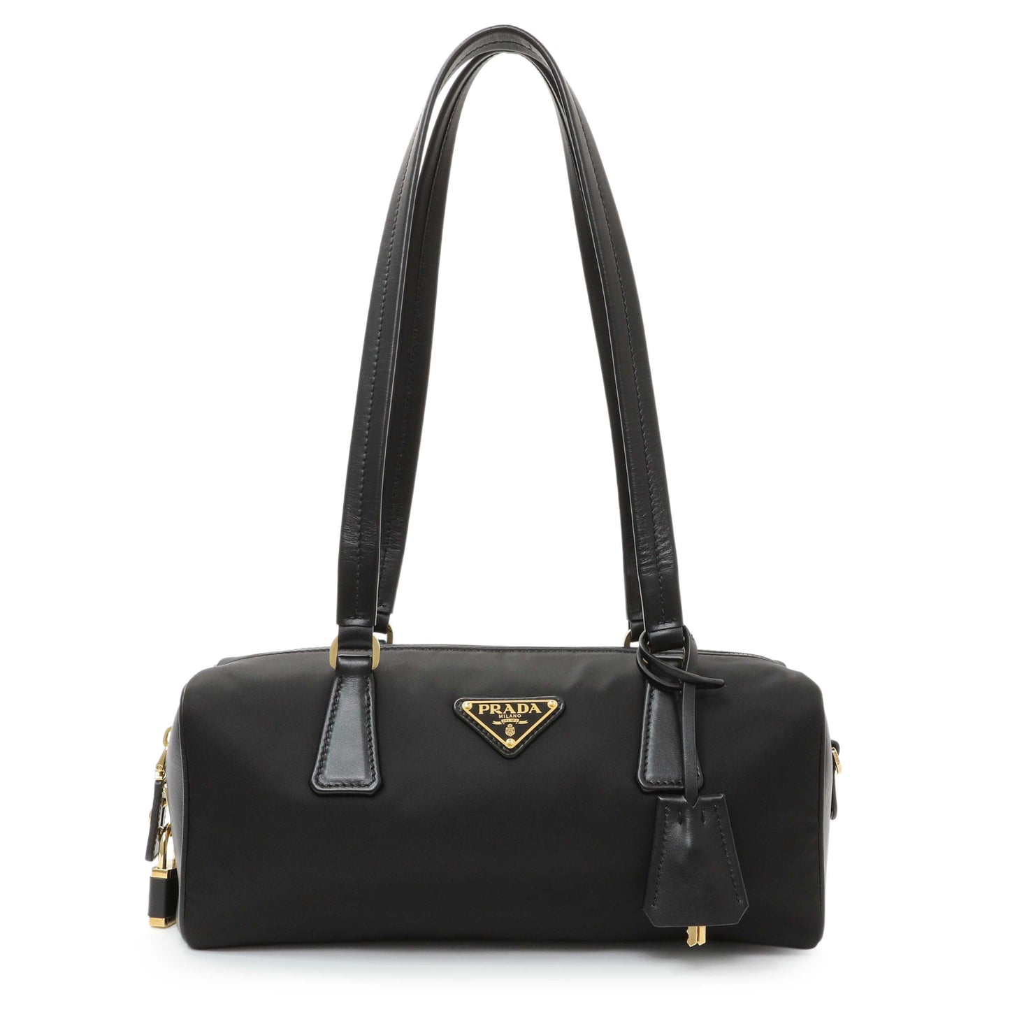 Exclusive Prada Black Re-Nylon Shoulder Bag — Front View