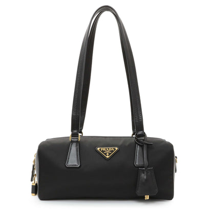 Exclusive Prada Black Re-Nylon Shoulder Bag — Front View