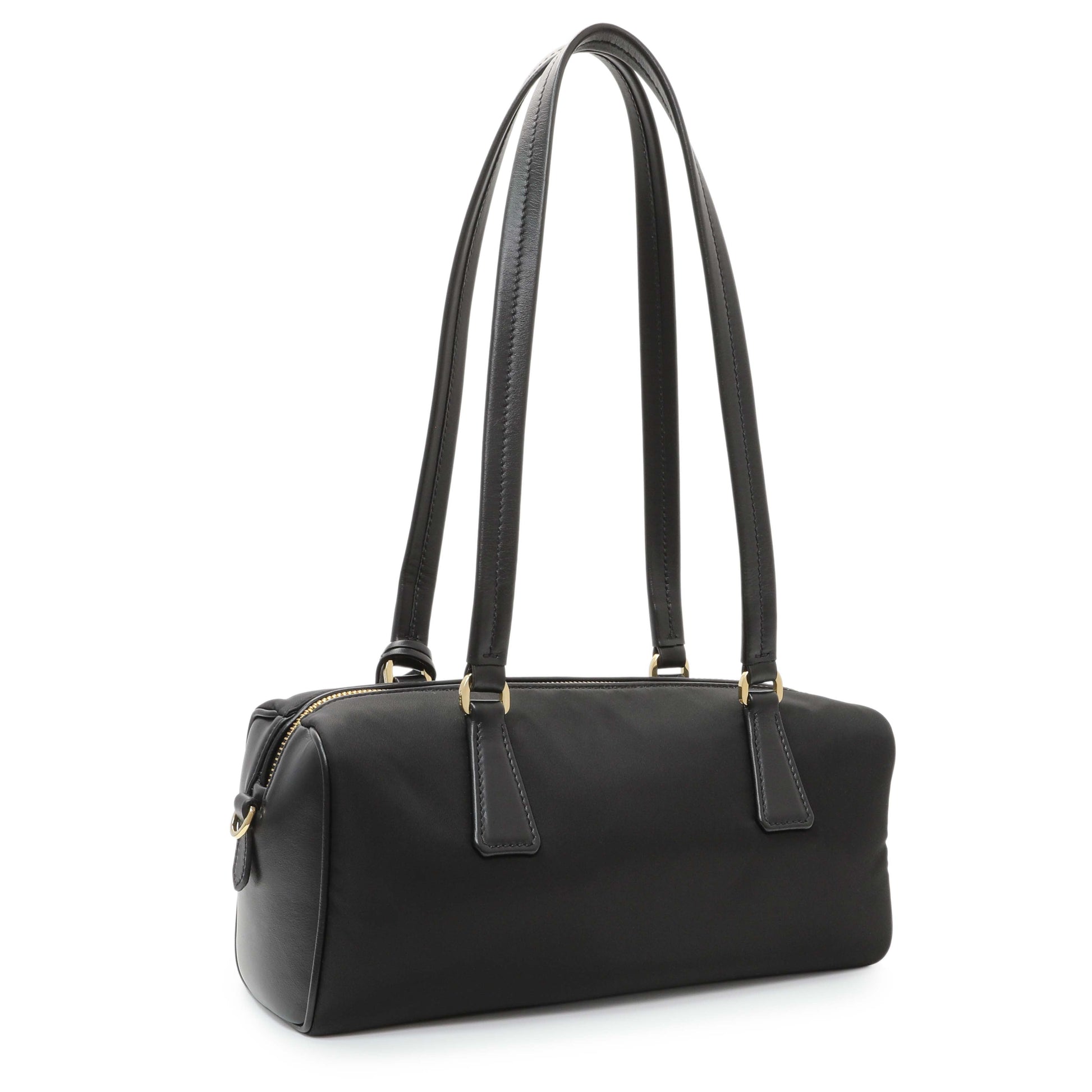 Exclusive Prada Black Re-Nylon Shoulder Bag — Side View