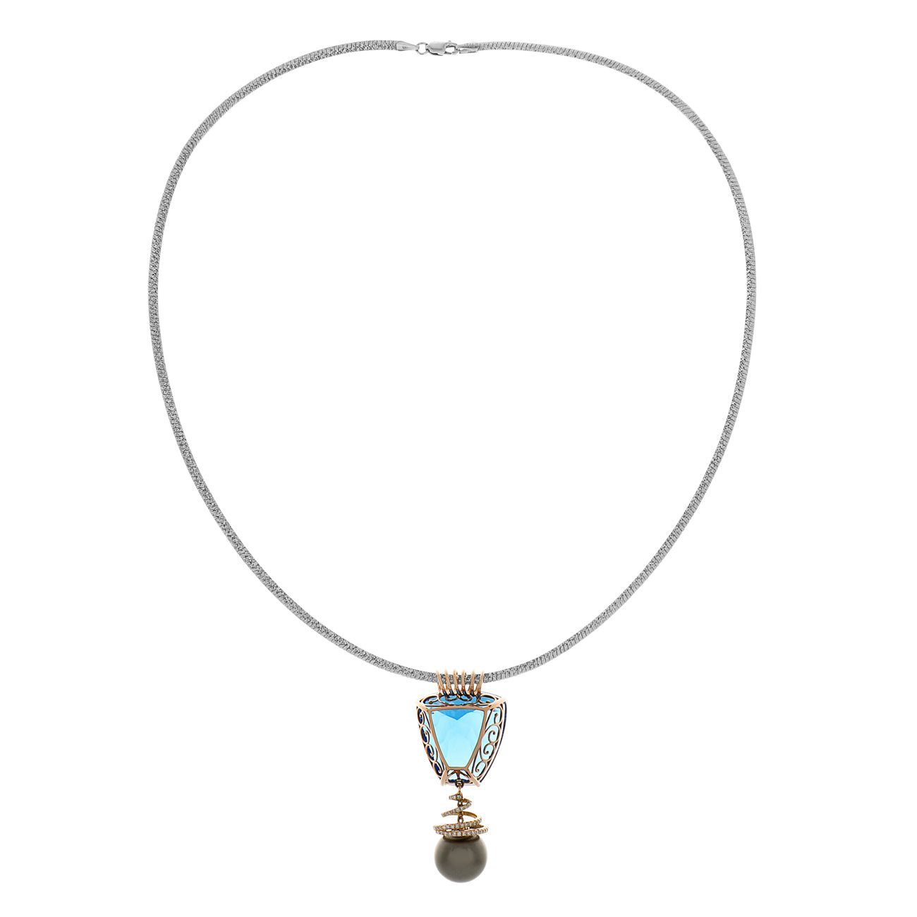 Exclusive 18K Rose Gold 12.7mm South Sea Pearl Pendant — Side View