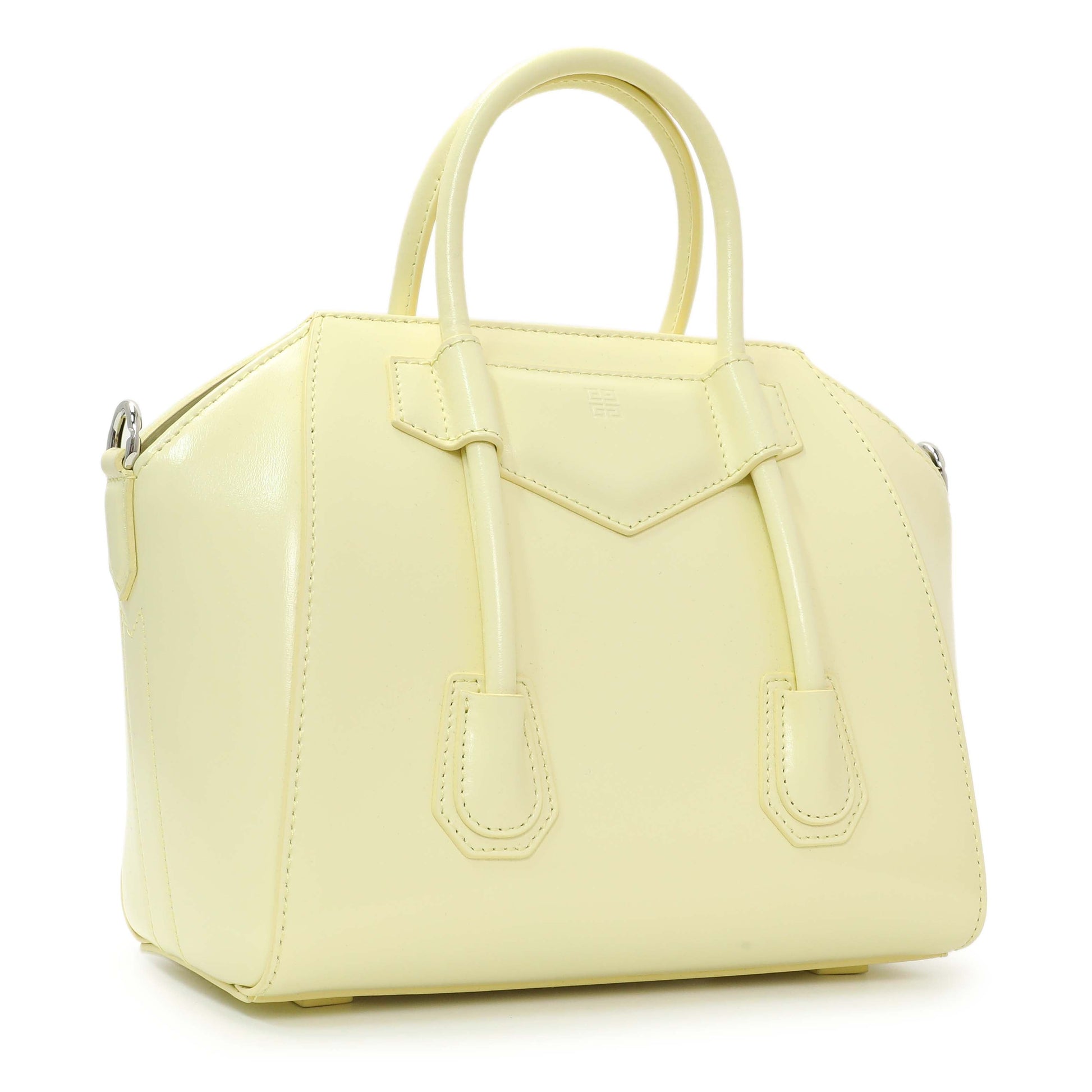 Exclusive Givenchy Yellow Box Calfskin Mini Lock Antigona — Side View