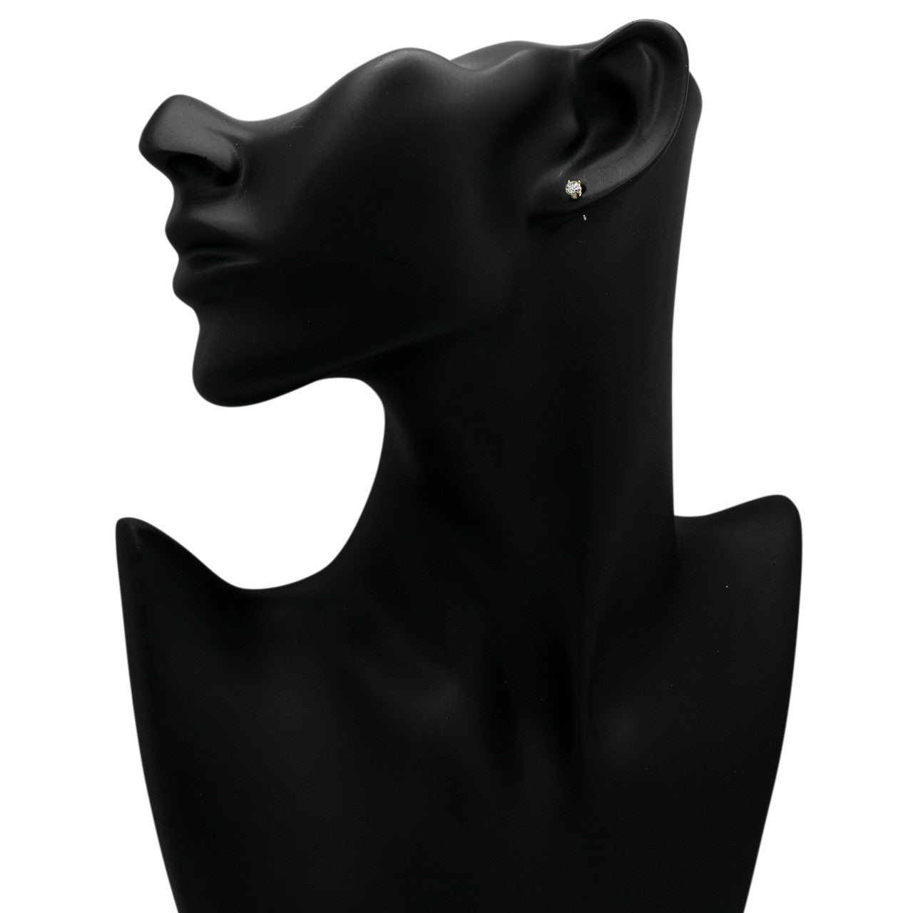 Exclusive 14K Yellow Gold 0.36 Carat Diamond Stud Earrings — Back View