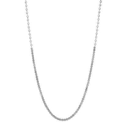 Exclusive 18K White Gold 2.10 Carat Riviere Necklace — Front View