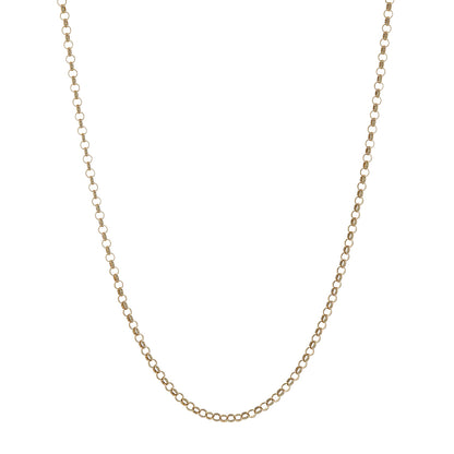Exclusive 18K Yellow Gold Rolo Gold Chain — Front View
