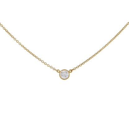 Exclusive Tiffany & Co. 18K Yellow Gold Diamonds by the Yard Pendant Necklace — Front View