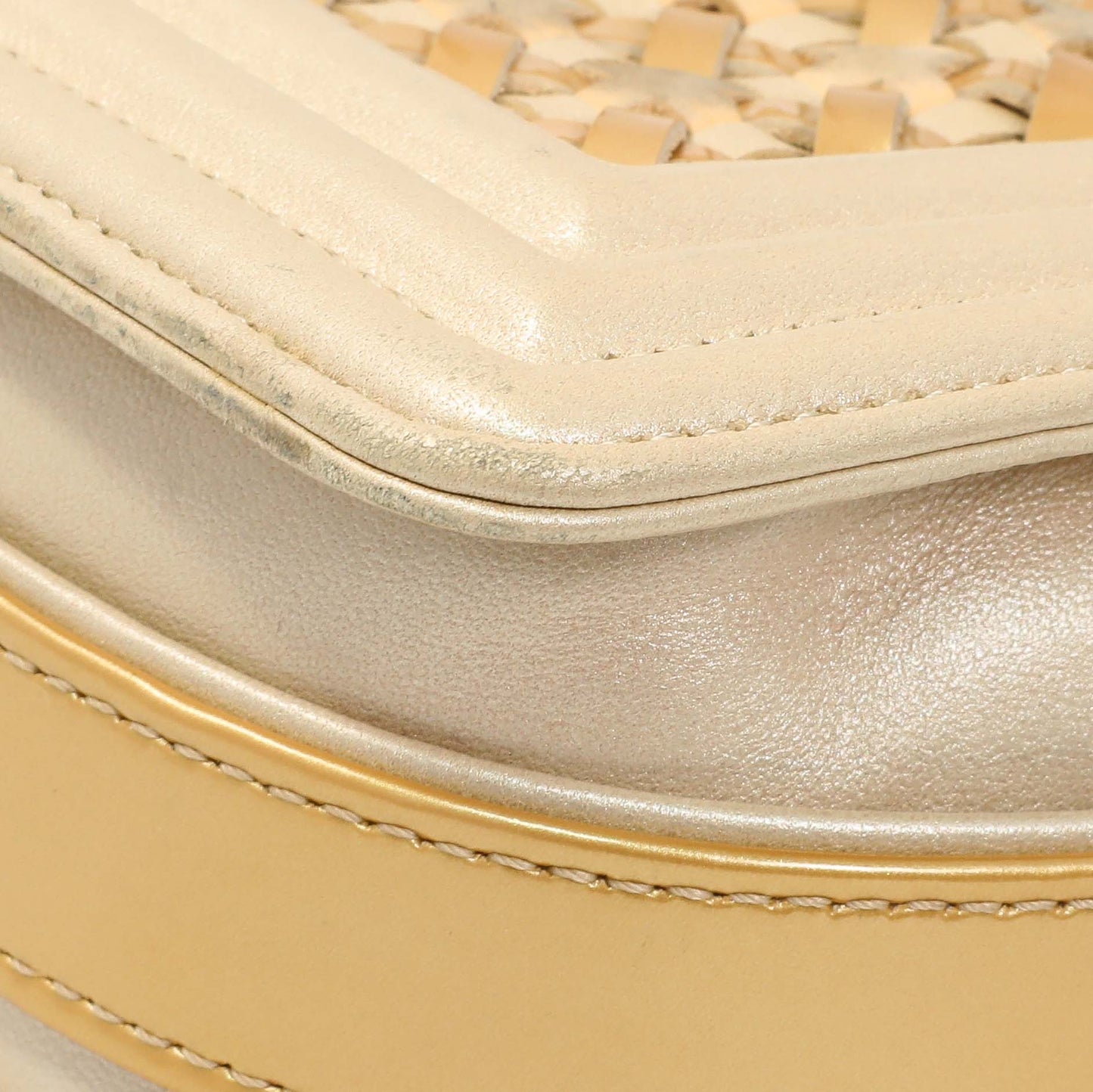 Exclusive Chanel Champagne Braided Lambskin & Patent Small Boy Bag — Alternate View 7