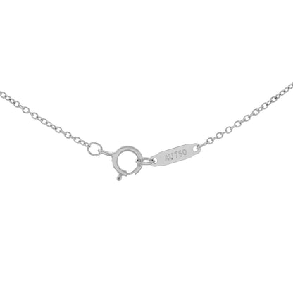 Exclusive Tiffany & Co. 18K White Gold Diamond Mini Heart Key Pendant Necklace — Top View