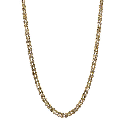 Exclusive 14K Yellow Gold Double Rope Chain — Front View