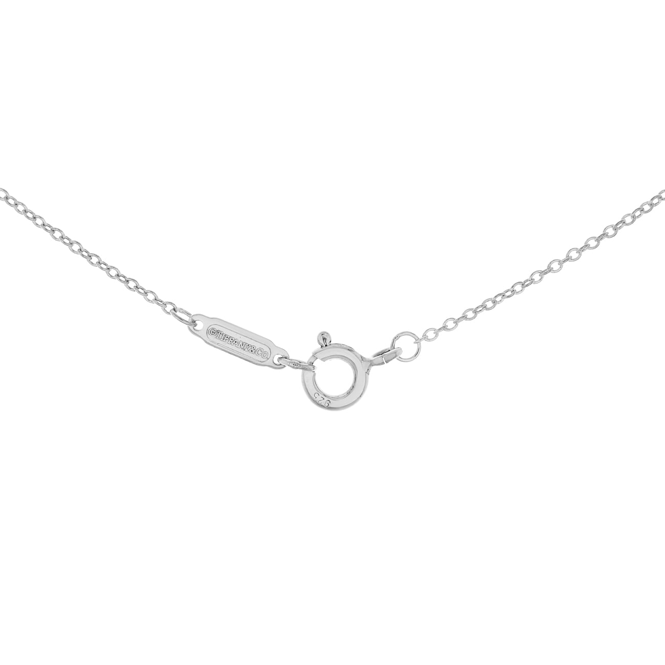 Exclusive Tiffany & Co. Sterling Silver Atlas Bar Pendant Necklace — Back View