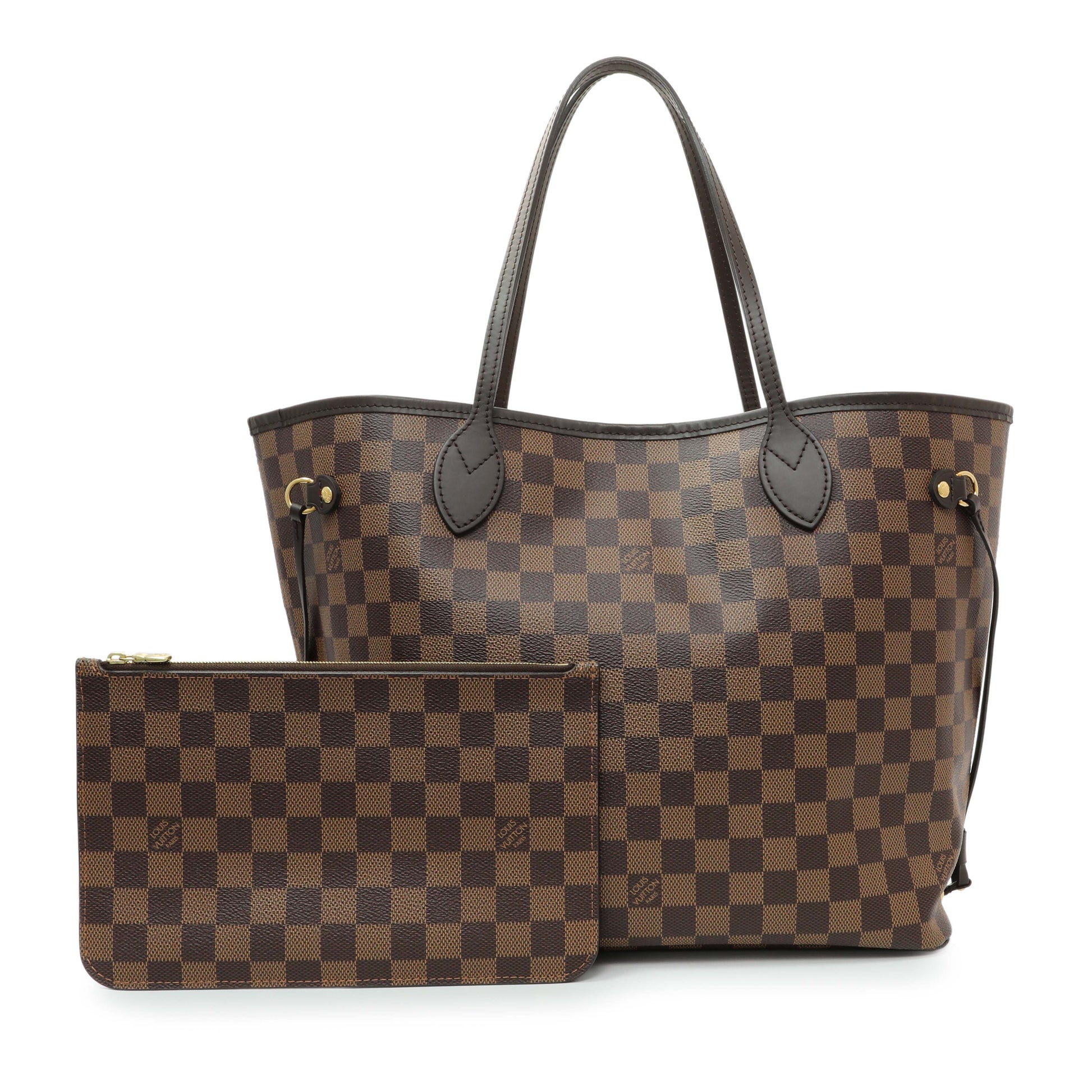 Exclusive Louis Vuitton Damier Ebene Neverfull MM — Front View