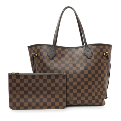 Exclusive Louis Vuitton Damier Ebene Neverfull MM — Front View