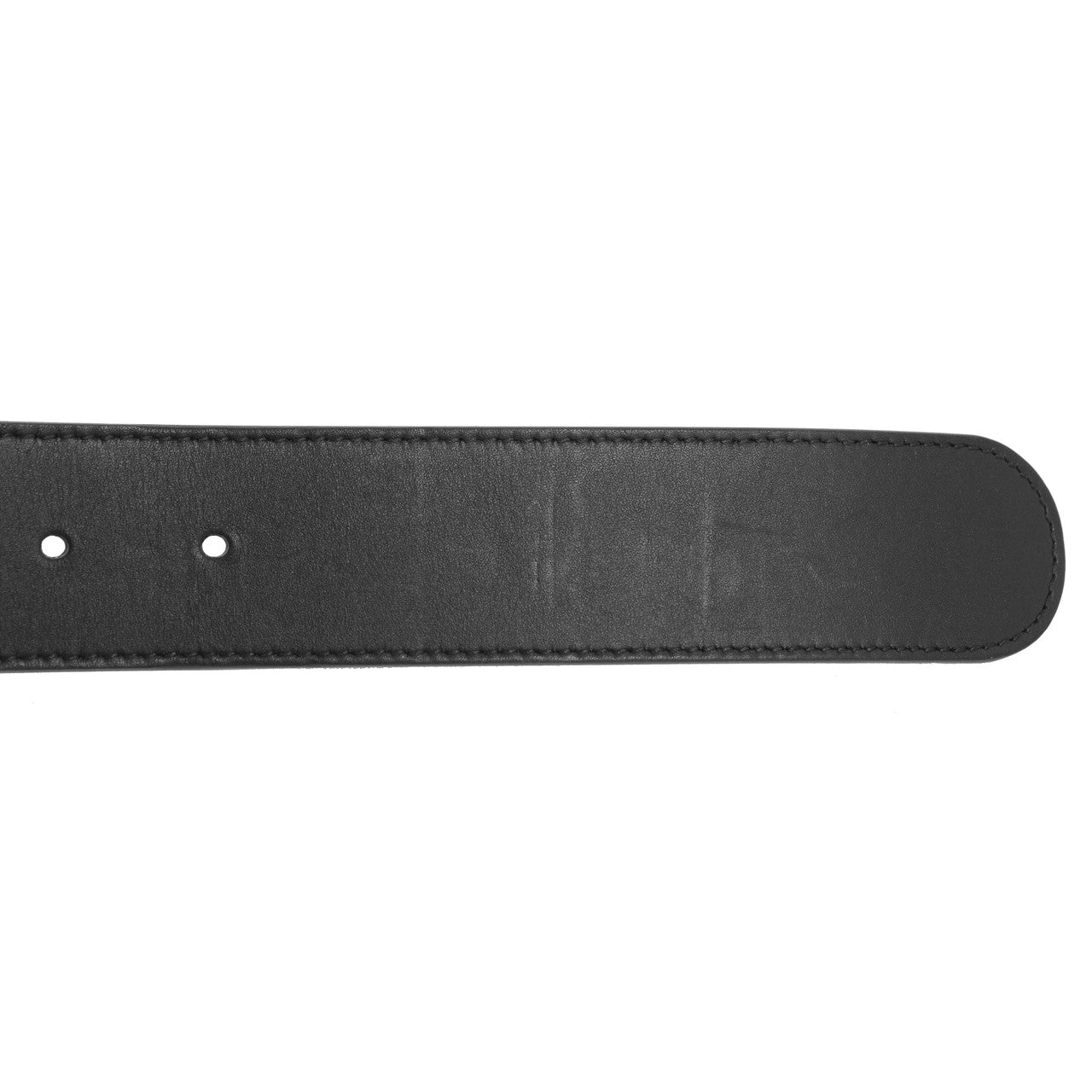 Exclusive Gucci Black Calfskin Double G  40mm Belt — Detail View