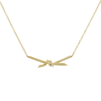 Exclusive Tiffany & Co. 18K Yellow Gold Knot Pendant — Front View