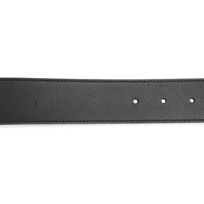 Exclusive Gucci Black Calfskin Double G  40mm Belt — Lifestyle View