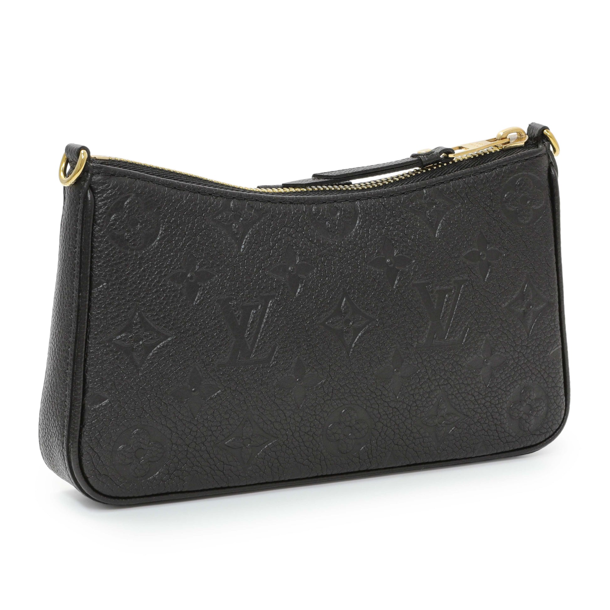Exclusive Louis Vuitton Black Empreinte Easy Pouch On Strap — Side View