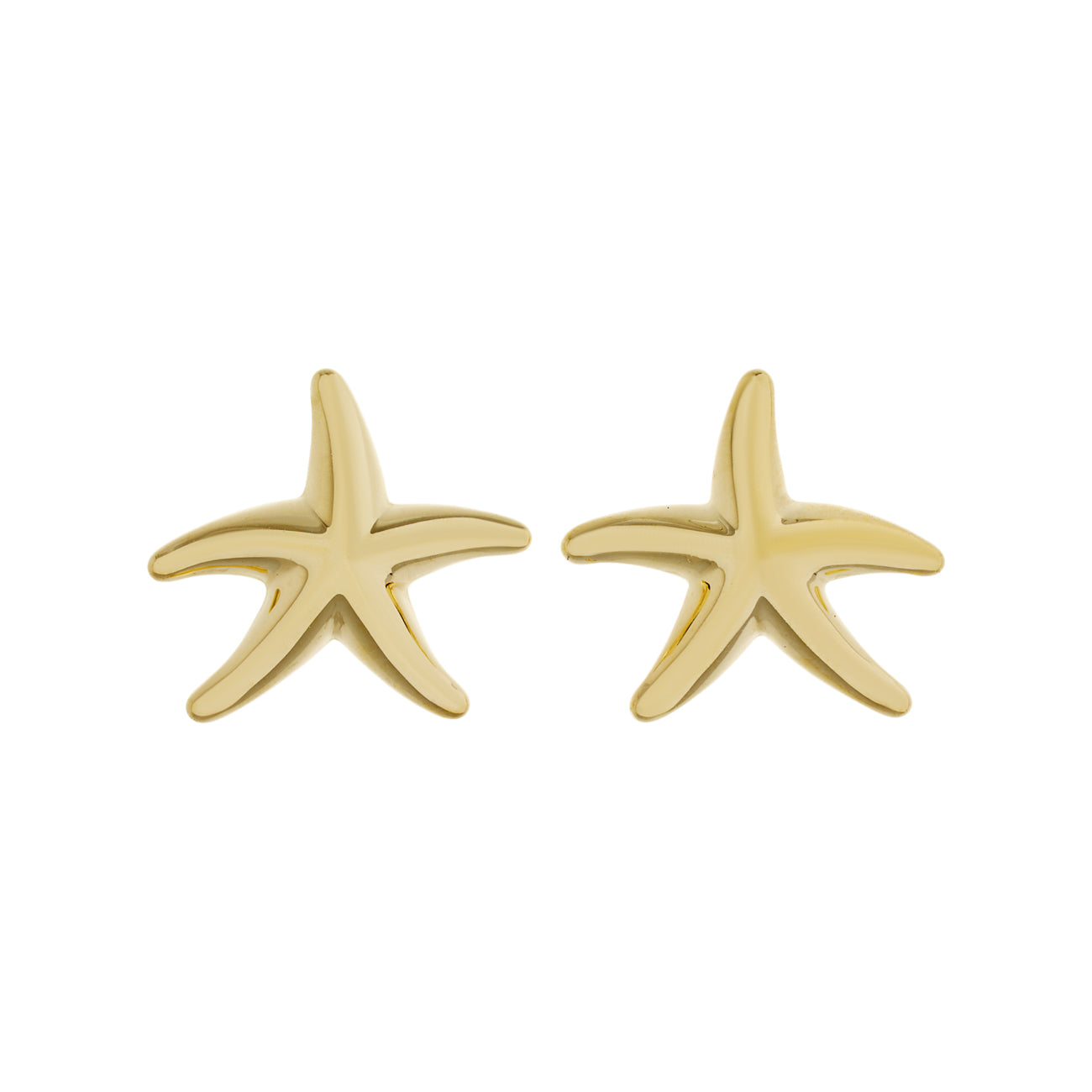 Exclusive Tiffany & Co. 18K Yellow Gold Starfish Earrings — Front View