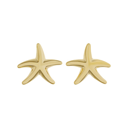 Exclusive Tiffany & Co. 18K Yellow Gold Starfish Earrings — Front View