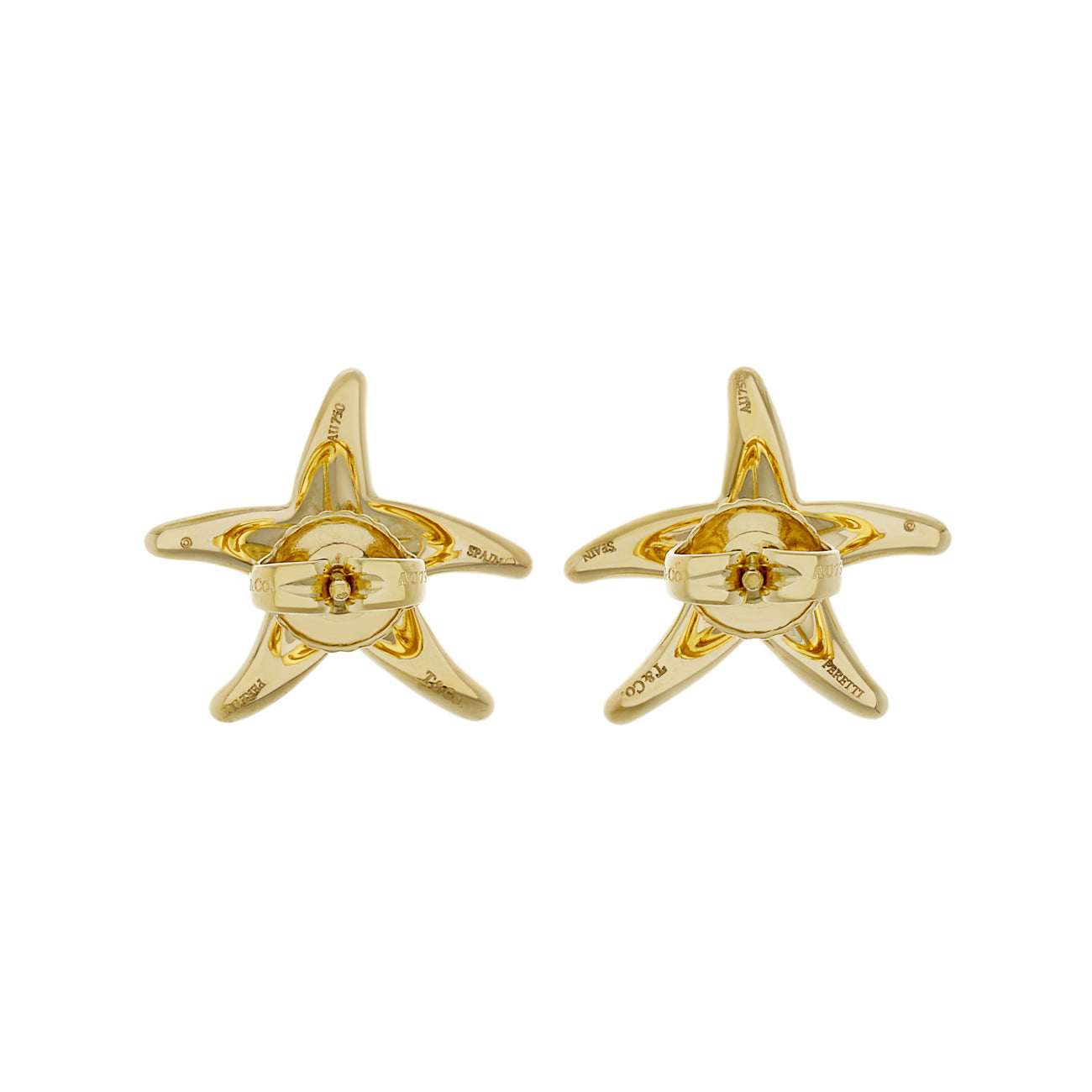 Exclusive Tiffany & Co. 18K Yellow Gold Starfish Earrings — Side View