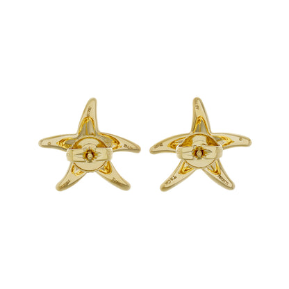 Exclusive Tiffany & Co. 18K Yellow Gold Starfish Earrings — Side View