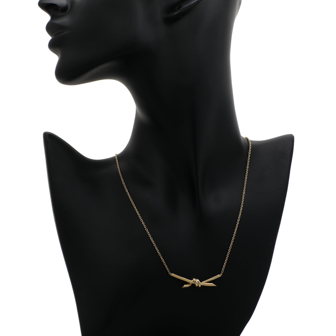 Exclusive Tiffany & Co. 18K Yellow Gold Knot Pendant — Detail View