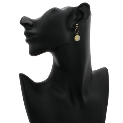 Exclusive Christian Dior 18K Yellow Gold Diamond Rose Céleste Earrings — Back View