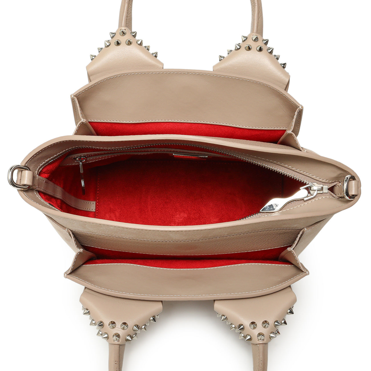 Exclusive Christian Louboutin Taupe Calfskin Suede Small Eloise Tote — Alternate View 8