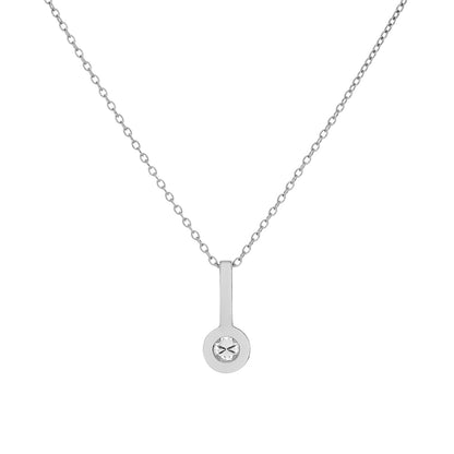 Exclusive 14K White Gold 0.66 Carat Cluster Diamond Pendant — Side View