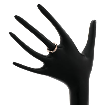 Exclusive Cartier 18K Rose Gold Diamond C de Cartier Wedding Band Ring — Back View