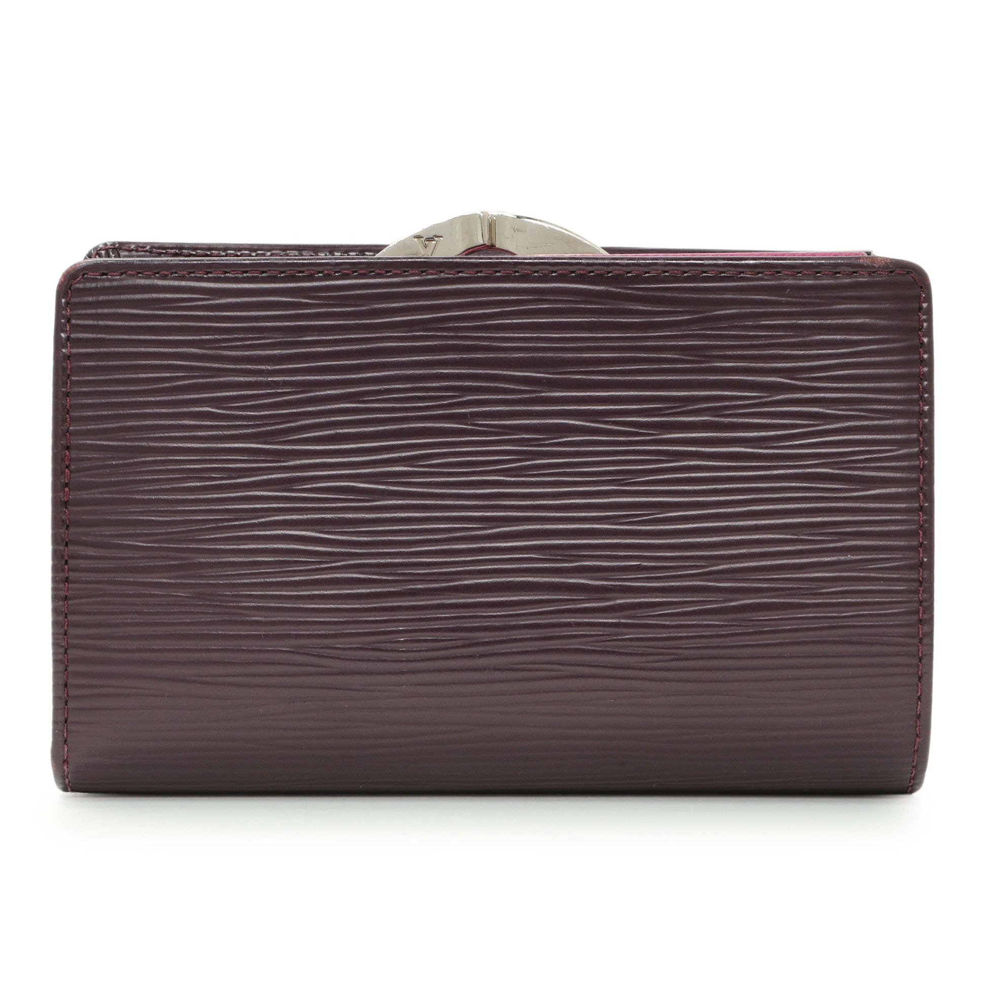 Exclusive Louis Vuitton Cassis Epi French Purse Wallet — Side View