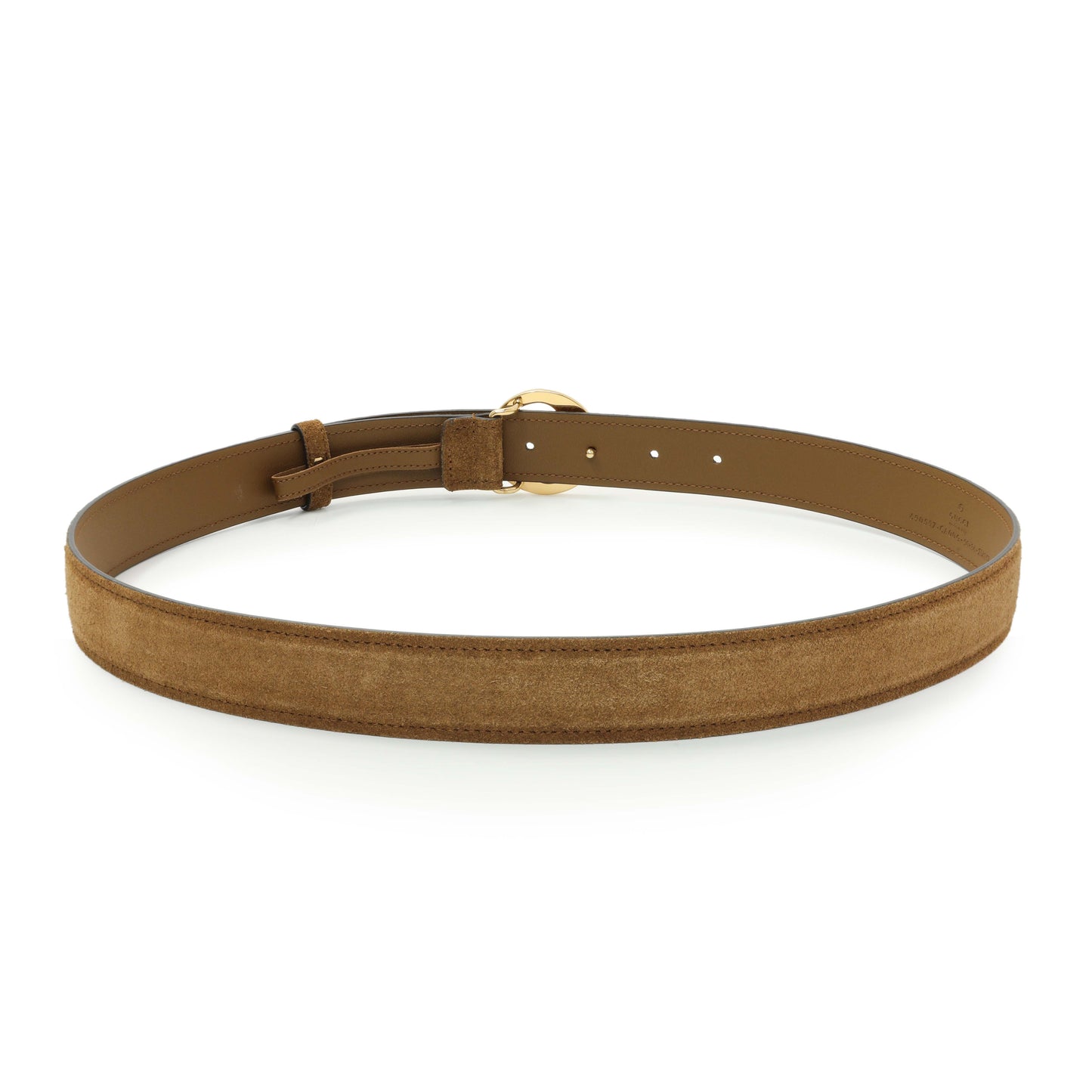 Exclusive Gucci Brown Suede Blondie 30mm Belt — Side View