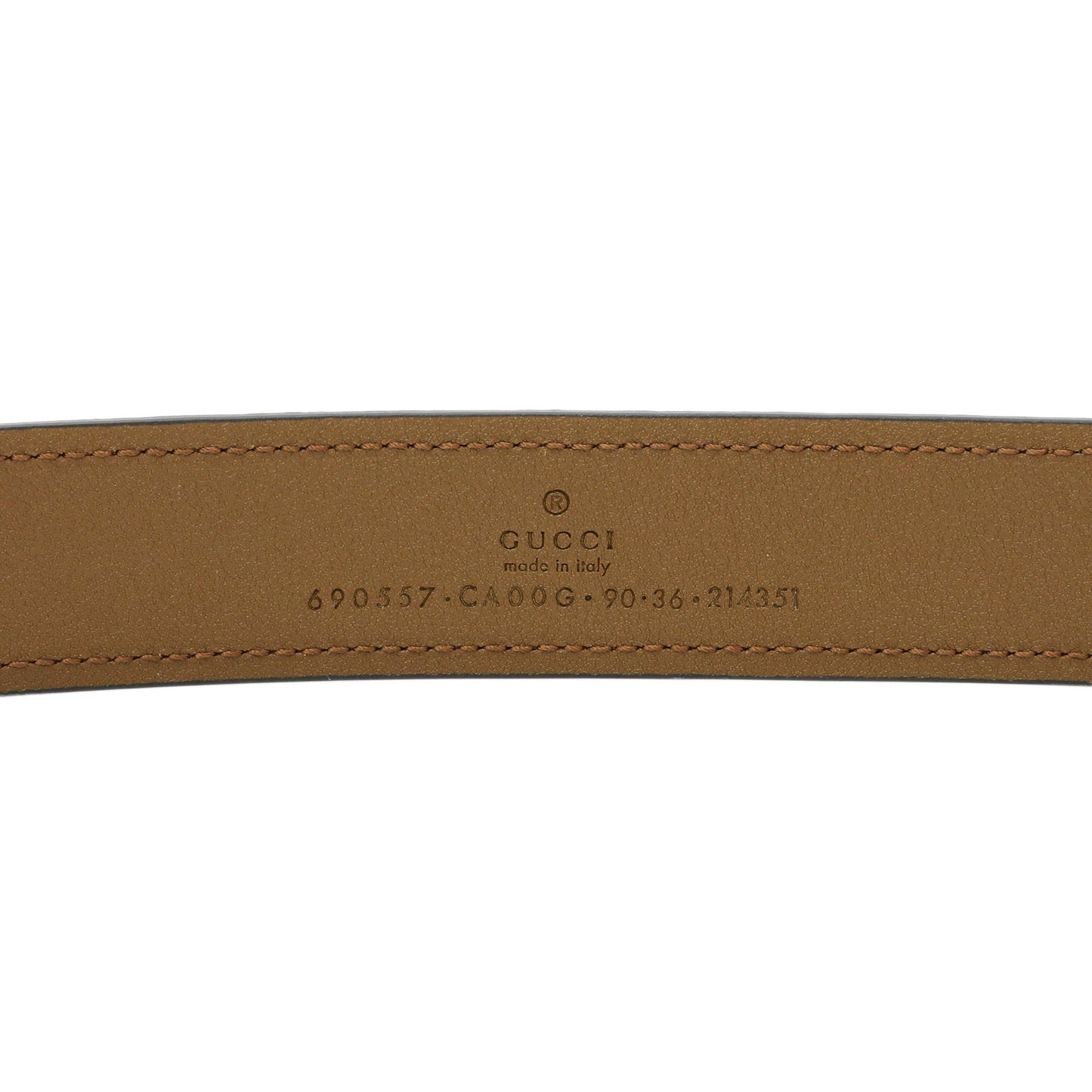 Exclusive Gucci Brown Suede Blondie 30mm Belt — Back View