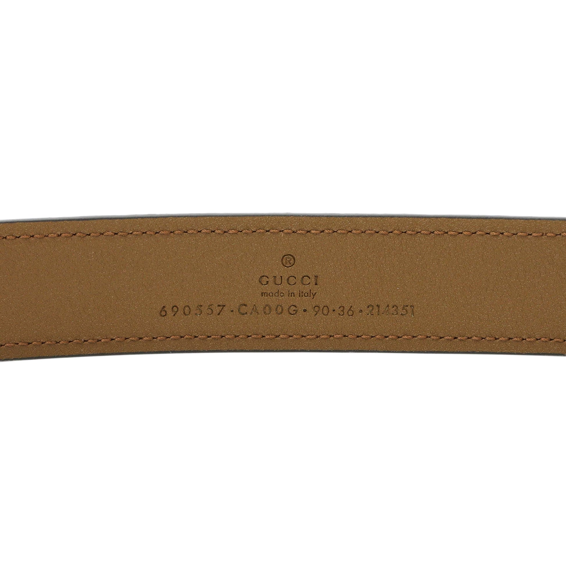 Exclusive Gucci Brown Suede Blondie 30mm Belt — Back View