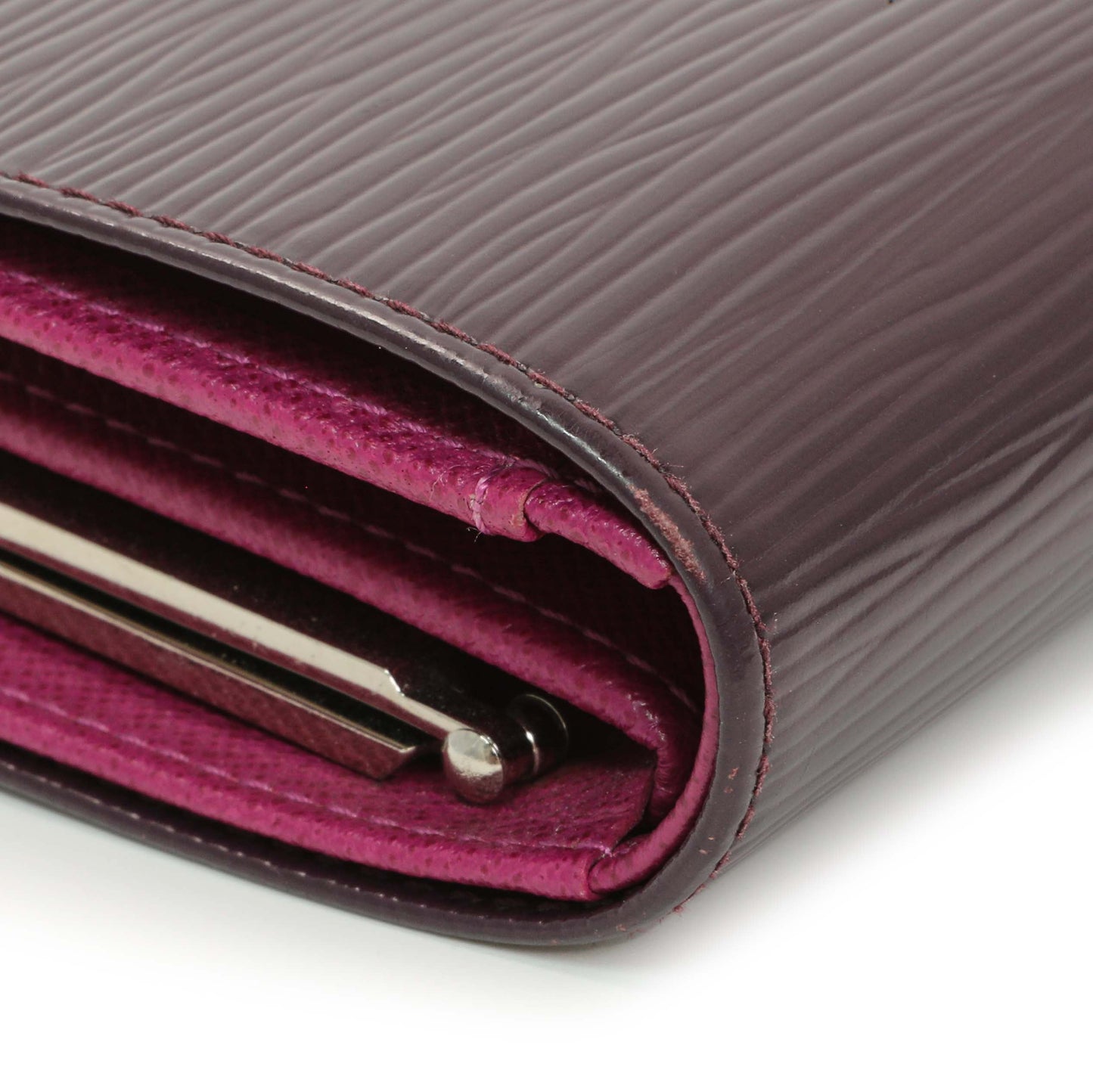 Exclusive Louis Vuitton Cassis Epi French Purse Wallet — Top View