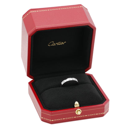Exclusive Cartier 18K White Gold Love Wedding Band Ring — Top View