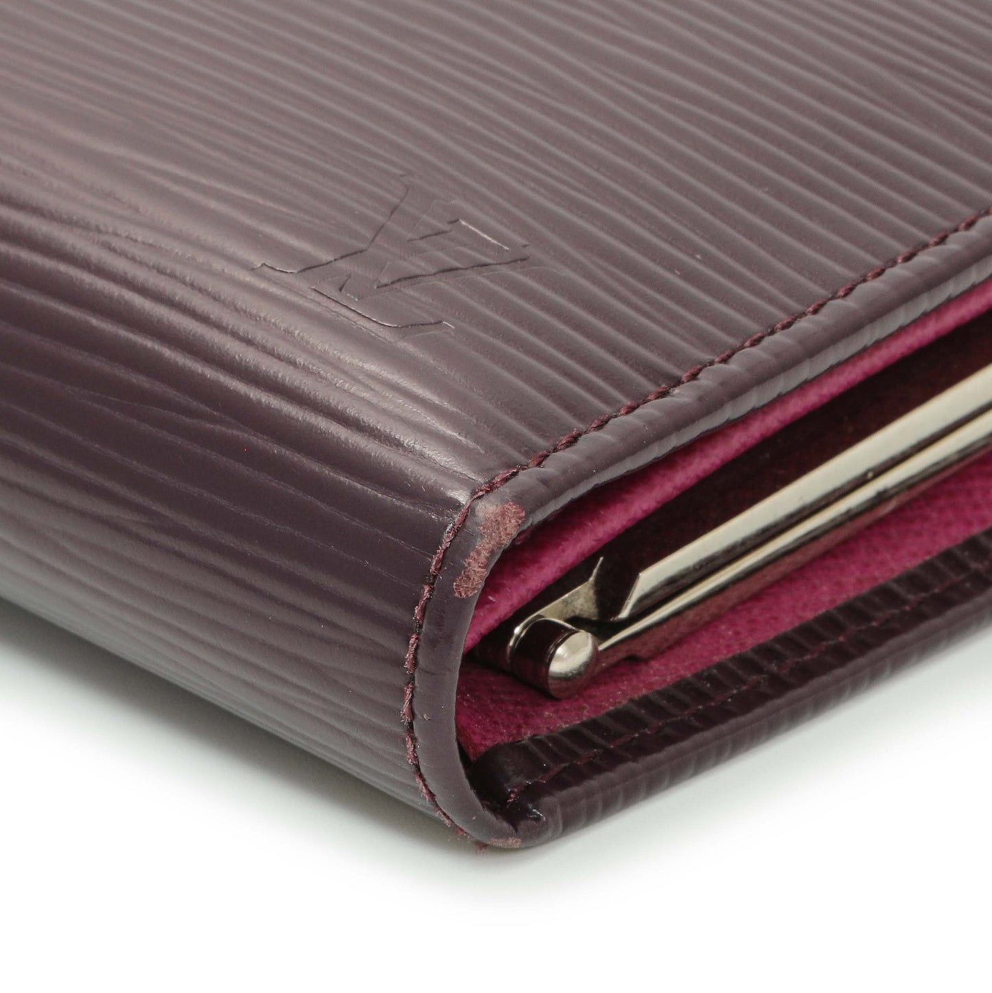 Exclusive Louis Vuitton Cassis Epi French Purse Wallet — Detail View
