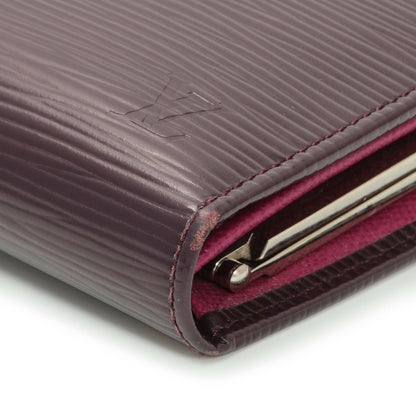Exclusive Louis Vuitton Cassis Epi French Purse Wallet — Detail View